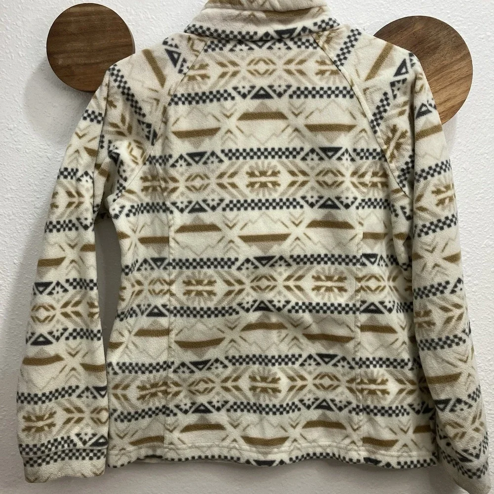 Columbia Aztec Print Fleece Jacket Full Zip Girls XL (18/20) Fits Adult S/M